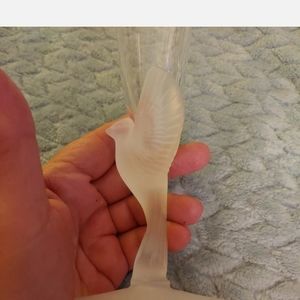 Sasaki WINGS PATTERN Clear Bowl/Frosted Stem  8 oz CHAMPAGNE FLUTE GLASS